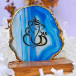 Agate Plate with Ganesha & Stand