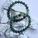 Moss Agate Elastic Bracelet