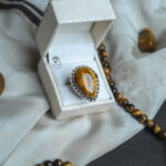 Tiger Eye Ring Drop
